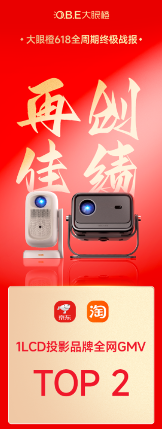 tra投影仪618夺得1LCD投影GMV第一！pg电子模拟器电脑版再创佳绩！大眼橙C2 Ul(图3)